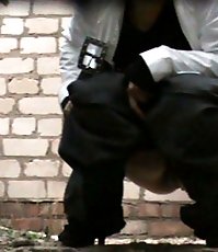 Medical school freshman pissing outdoors