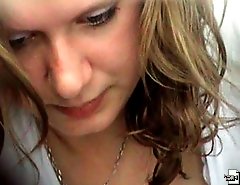 Golden waterfalls filmed by a hidden cam in a loo