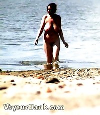 Trio of mature nudists filmed by a sneaky voyeur