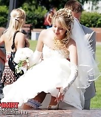 Very steamy bride upskirt pics