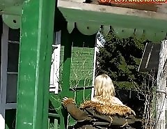 Very beautiful teen pissing outdoor