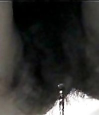 Hirsute beaver gushing with urine like a fountain