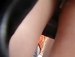 Sexy upskirt with BF not seeing it