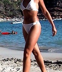 Babes put bikinis in order and get naked tits spied