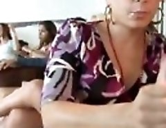 These crazy girls are having a bachelorette party in their loft