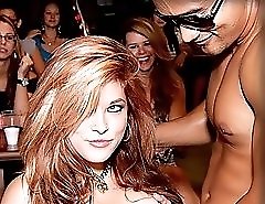 A full house of girls at this cock sucking party!