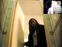 Girl spreads cheeks to make a powerful pee stream