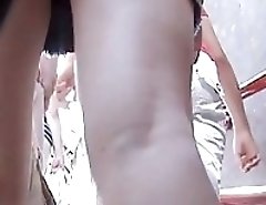 Morning bus upskirt video