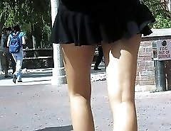 Mini skirt up skirt, spyed on the street